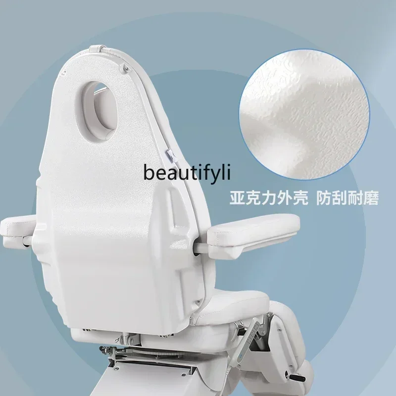 Facial Bed Beauty Salon Special Electric Lifting Inclined Tattoo Bed Micro Plastic Tattoo Embroidery Split Leg Dental