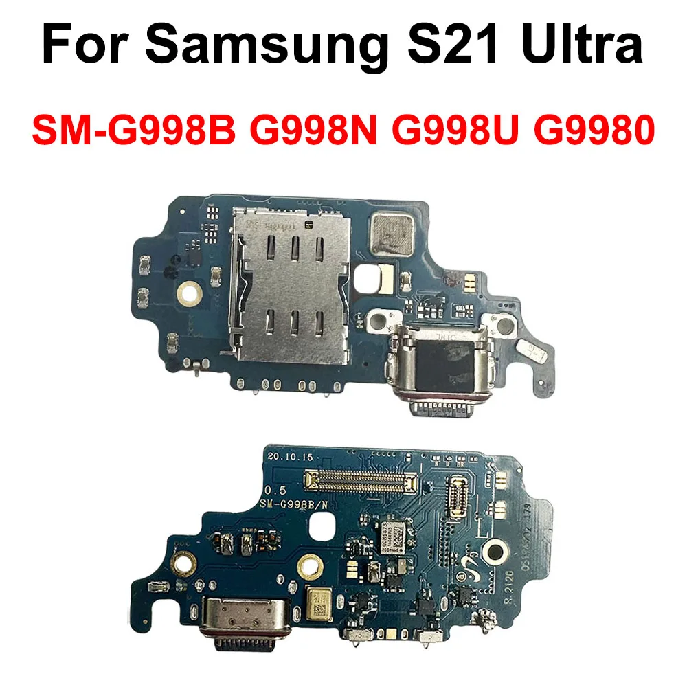 

GEFENIS для Samsung Galaxy S21 Ultra G988N G9980 G998B G998U USB-док-станция для быстрой зарядки, нижний микрофон, лоток для SIM-карты