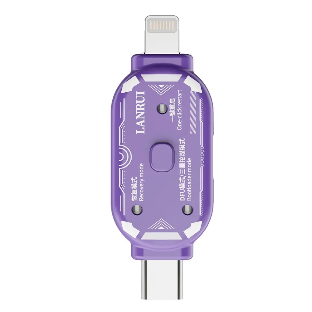 LANRUI V587 One-Click DFU Recovery Boot Mode Engineering Box for IPhone Samsung Type-C Lightning Flash Repair Tool Programmer