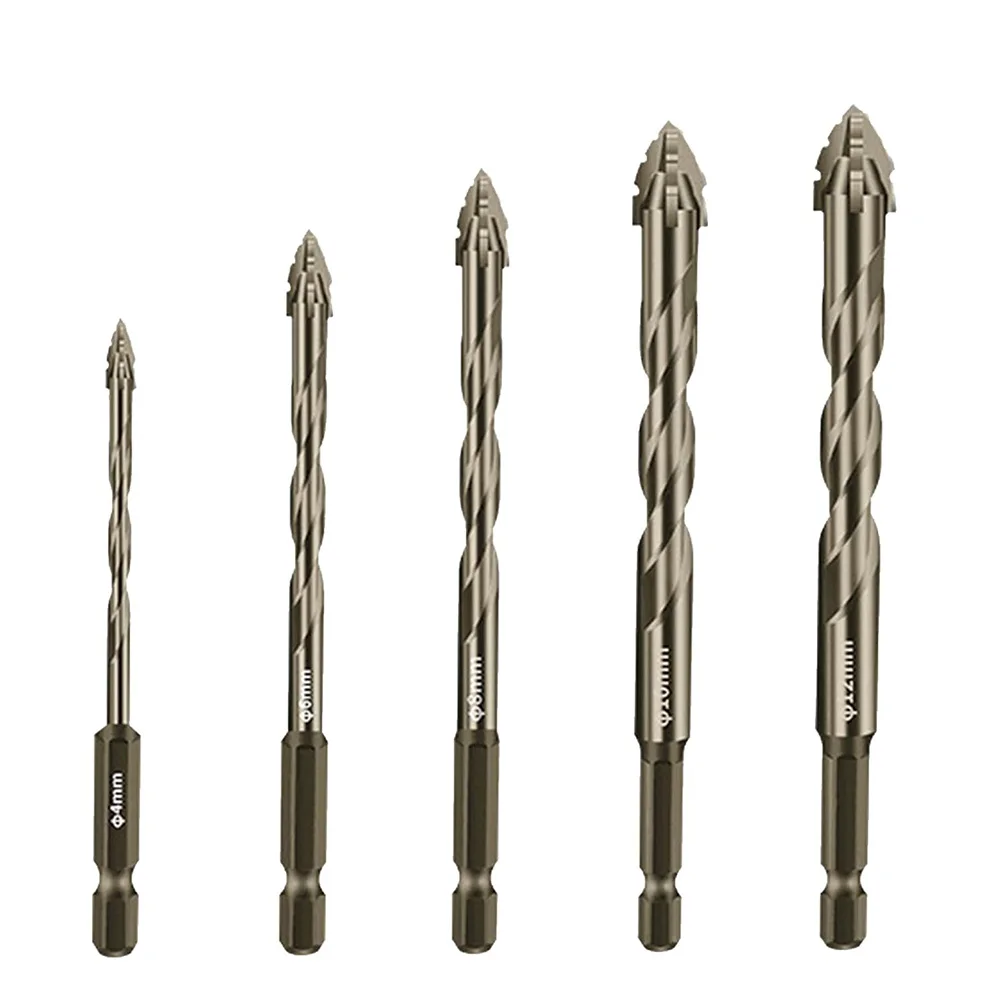 Home Improvement Projects Concrete Drill Bits Carbide Tip Drill Bits 4 Edge Drill Bits 4 Flute Design Cross-head Tip