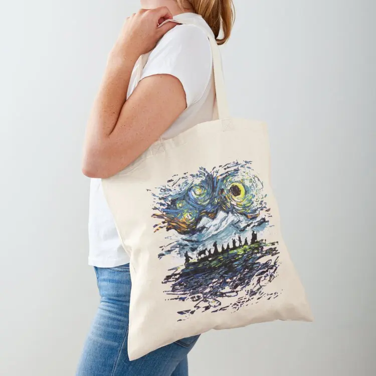 فان جوخ لم رأى الزمالة قسط حمل حقيبة القماش حقيبة امرأة كبيرة حقيبة المرأة قماش الكتف #1