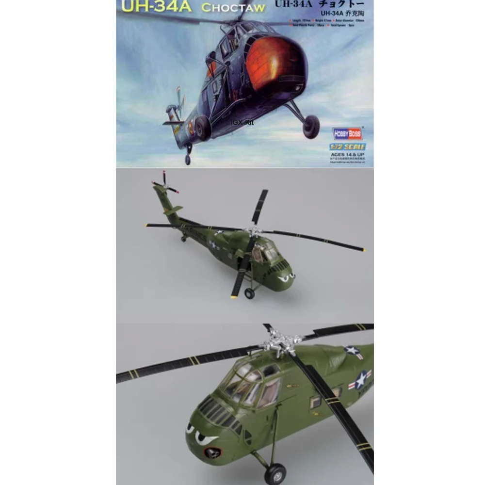 

HobbyBoss 87215 1/72 American UH-34A 'Choctaw' Helicopter Fighter Military Gift Plastic Assembly Model Toy Building Kit