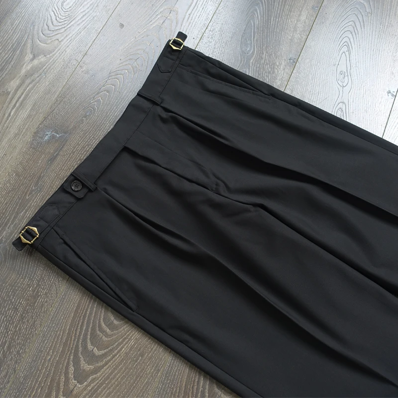 

Мужские брюки CAILENOW Neapolitan Pure Color: немнущиеся, деловые, прямого кроя, для поездок на работу, с пуговицами, черные, повседневные, модные, городской стиль