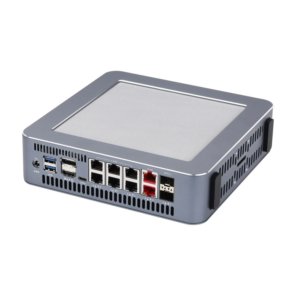 Qotom Mini PC Q51551ST/VT-S18 Core Ultra 5-125H Supporto D5 RAM con 2 10G LAN 6 I226V LAN 2 10G SFP+ Computer
