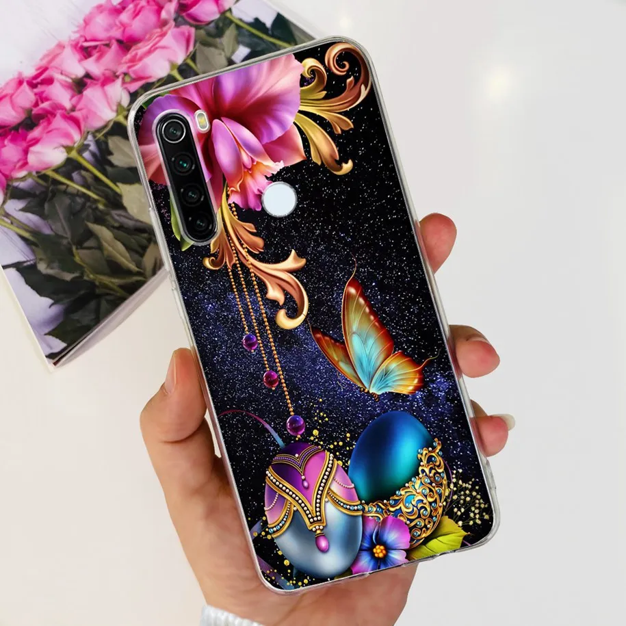 For Xiaomi Redmi Note 8 Case Note 8T Cover New Fashion Butterfly Silicone Soft Funda on Xiaomi Redmi Note 8 Pro Note8 Clear Capa