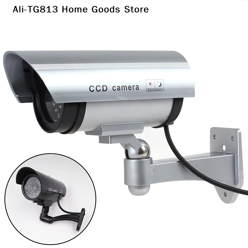 [TG813] Shaped Waterproof Security CCTV Surveillance Camera For Home Outdoor Indoor Fake Dummy Camera With Flashing Red LED