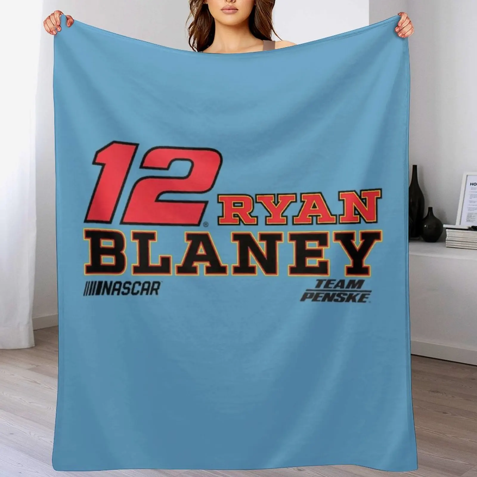 NASCAR - Ryan Blaney - Driver Throw Blanket Stain Resistant Cozy Warm Blanket