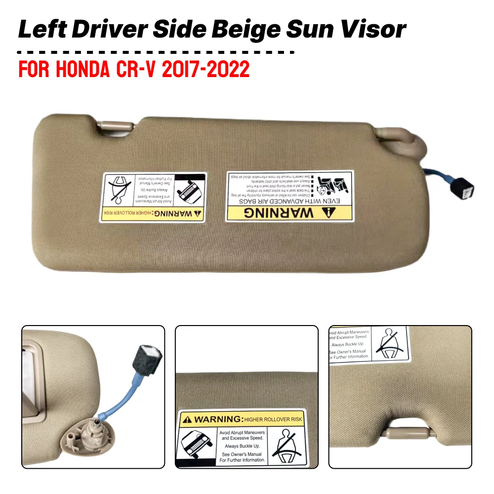 Beige Sun Visor Assy Sun Protection Sun Shielding Visor For Honda CR-V CRV 2017 2018 2019 2020 2021 2022