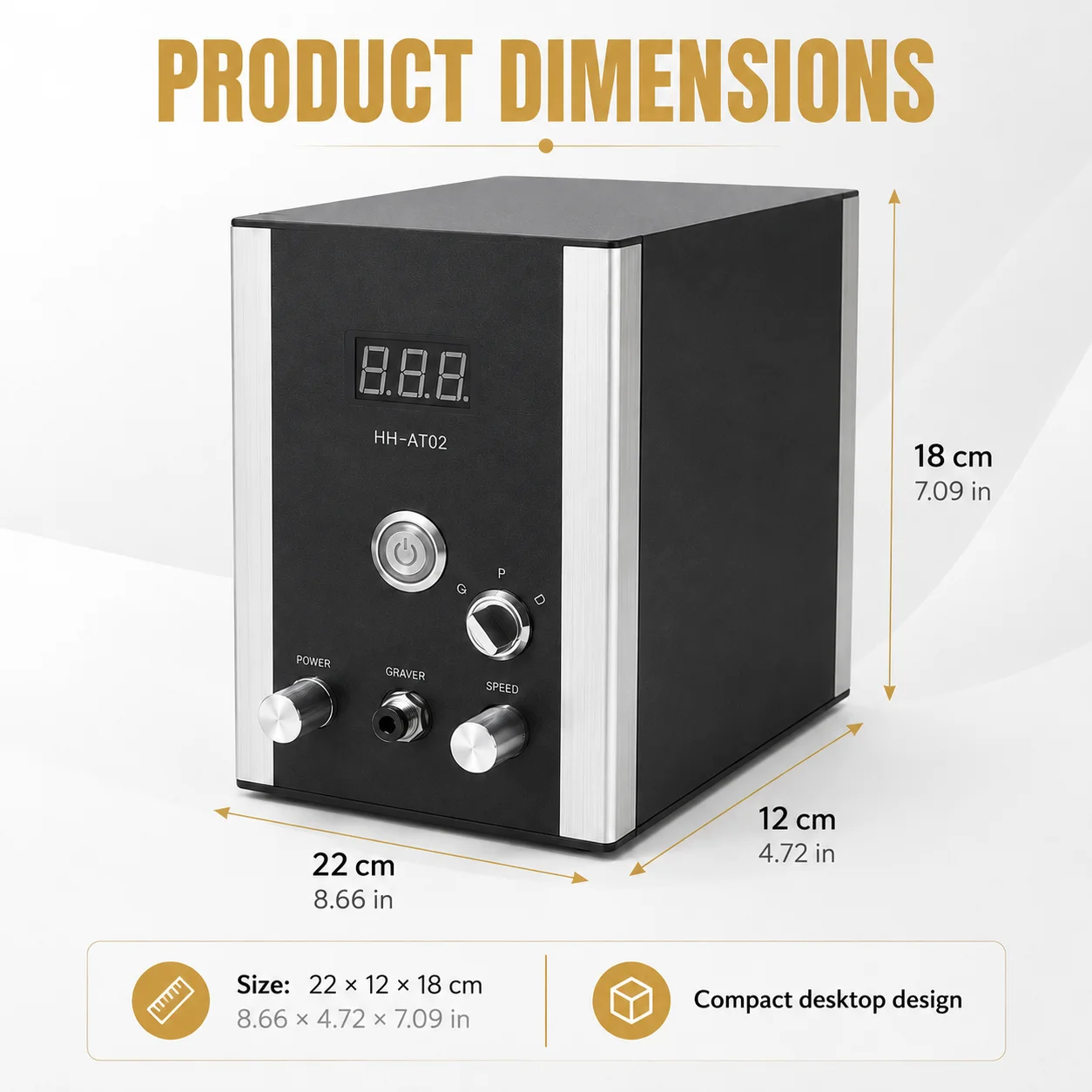 TOOLTOS HH-AT02 Air-Free Pneumatic Jewelry Engraving Machine 100W Built-in Compressor 3-in-1 Engraving Polishing Drilling Tool 3