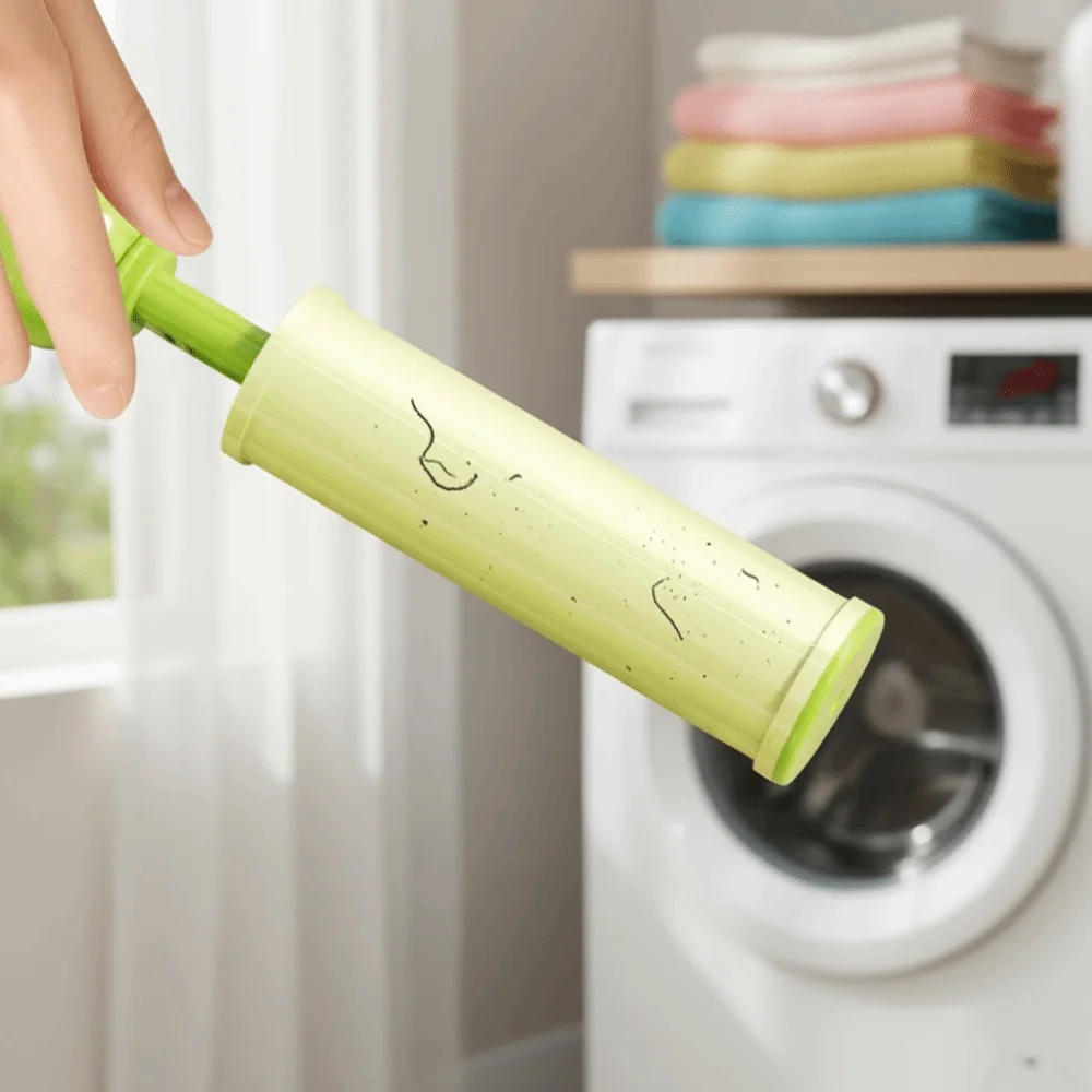 

Portable Washable Hair Remover Washable Roller Type Pilling Remover Plastic Detachable Pet Hair Remover Roller Home Cleaning