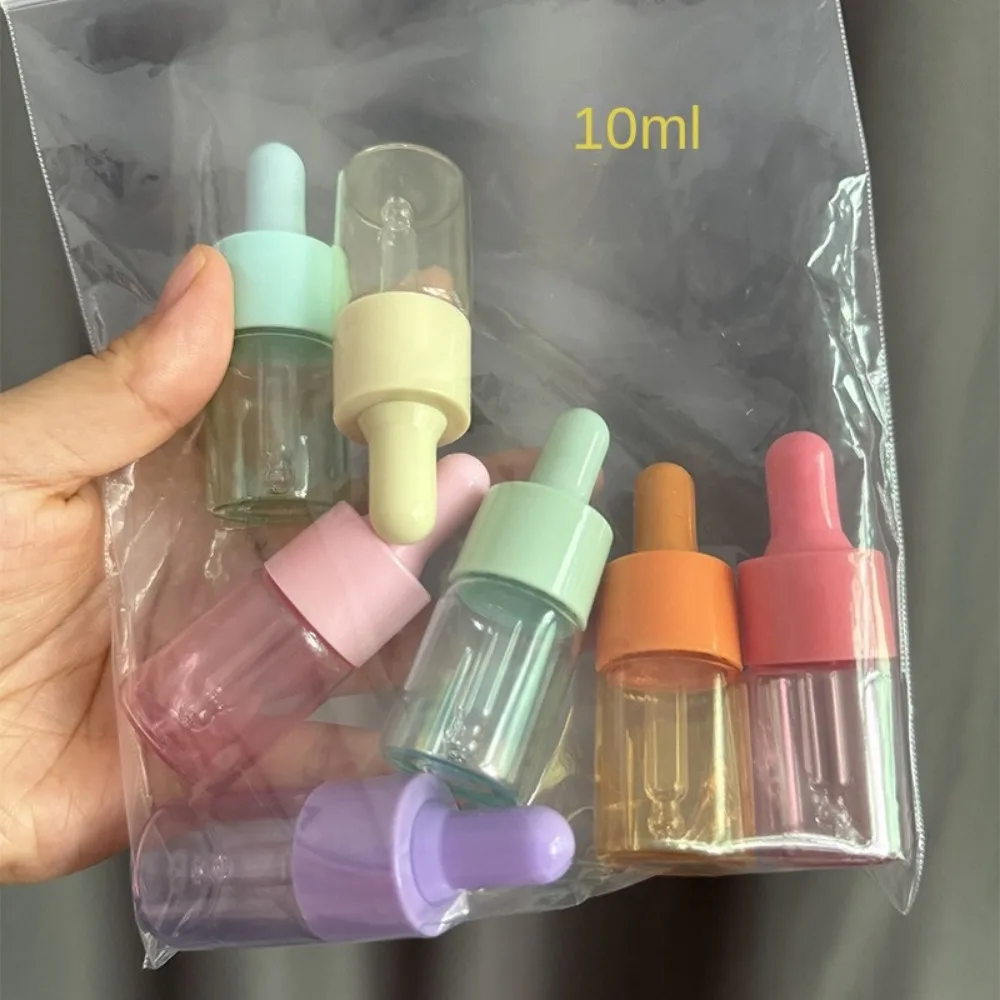 7pcs/set 5/10ml Mini Dropper Bottle Glass Empty Essential Oil Bottle with Glass Pipette Refill Perfume Container Vials