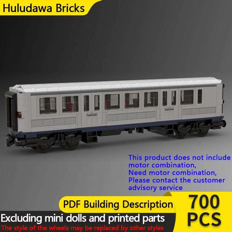 City Car Model MOC Building Bricks Passenger Train 2nd Class Wagon Modular Technology Children Holiday Gifts Assemble Toys Suit