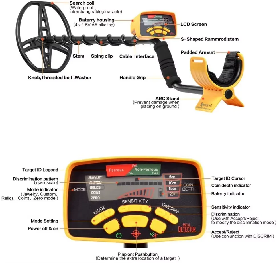 Long Range 5 Meters De Metales Underground MD-6350 Gold Metal Detector Professional Metal Detector view 5