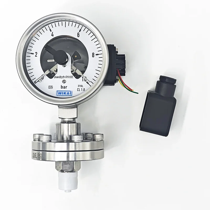 Miniature 1.0% Precision Double  Bourdon Tube Pressure Gauge for Power Plant