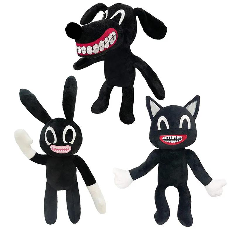 30-55cm Siren Head Plush Toy White Black Sirenhead Stuffed Doll