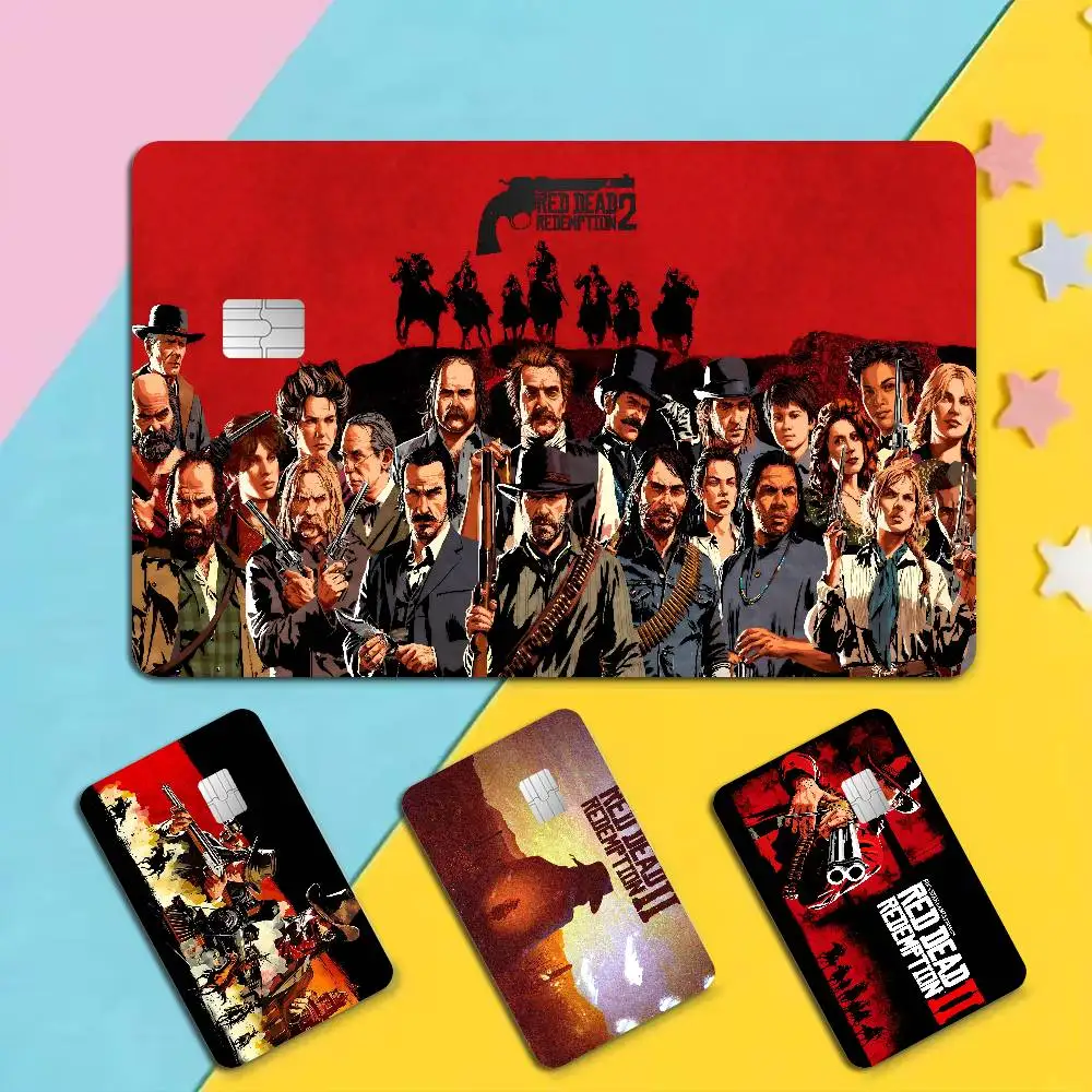 Red Dead Redemption 2 Anime Anime Cartoon Bear Skin Sticker Film Tape Case For Big Credit Debit Card Front Side