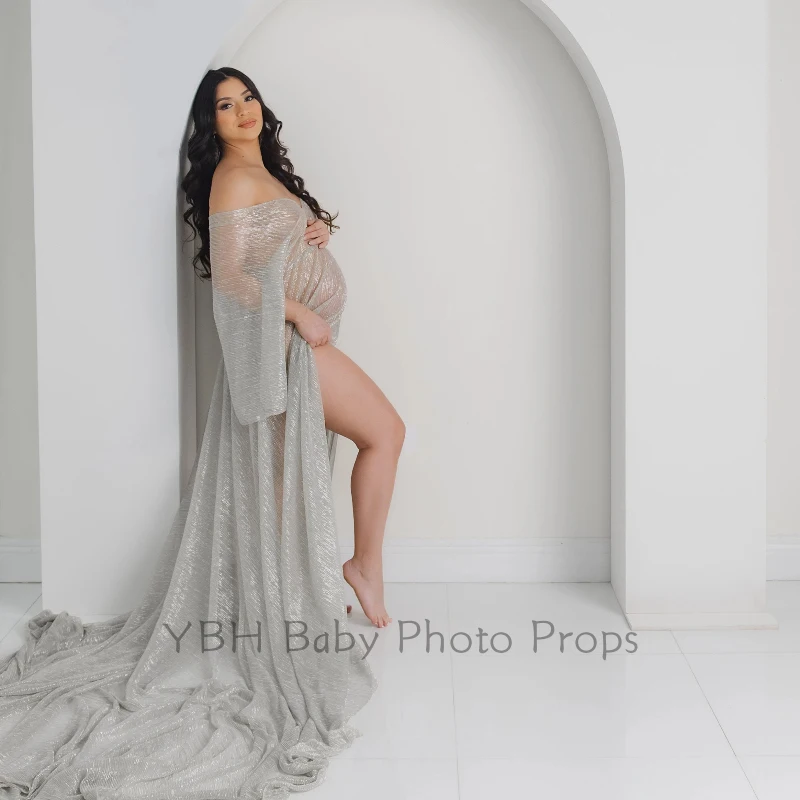 Maternity Gown Boho inspired Dress Couture Shimmer Gown Perfect for Maternity Photoshoot