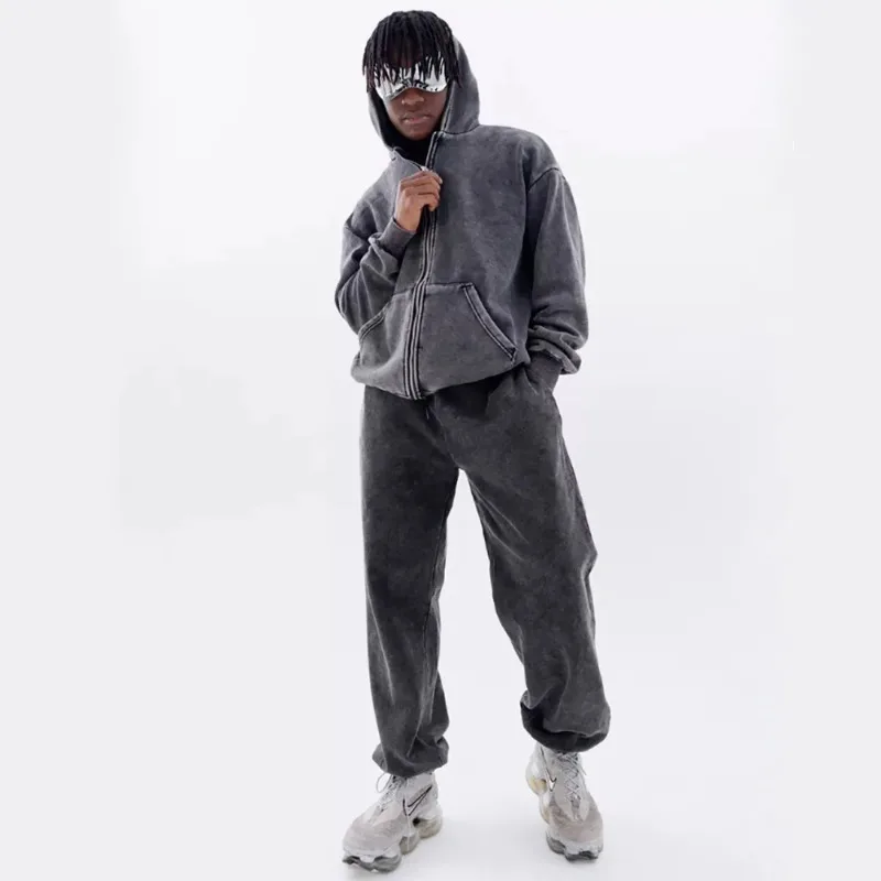 American Thick Warm Women's Zip Up Hoodie Sweatshirt Men Autumn Winter Fashion Oversized Loose Goth Hooded Sweatshirt Jacket