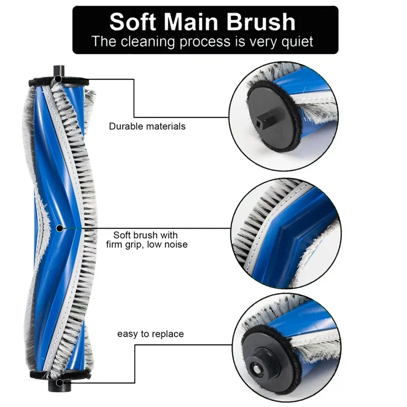 

ABJT-For ECOVACS DEEBOOT X5 OMNI / X5 PRO Robot Vacuum Cleaner Parts Dust Bag Hepa Filter Main Side Brush Mop Rag Cloth