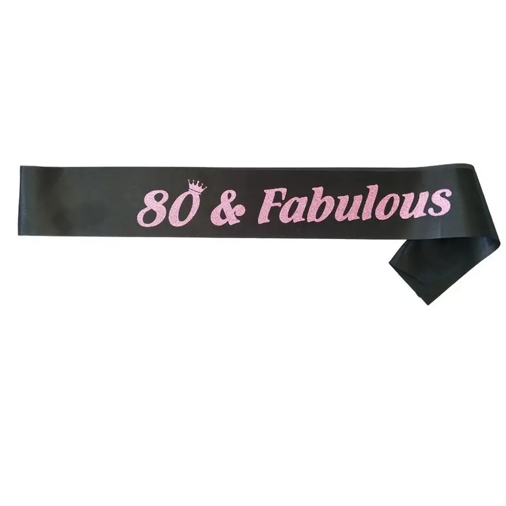 Birthday Sash 30 40 50 60 70 80 90 & Fabulous Satin Sash for Women 30th 40th 50th 60th 70th 80th 90th Birthday Party Decorations images - 6