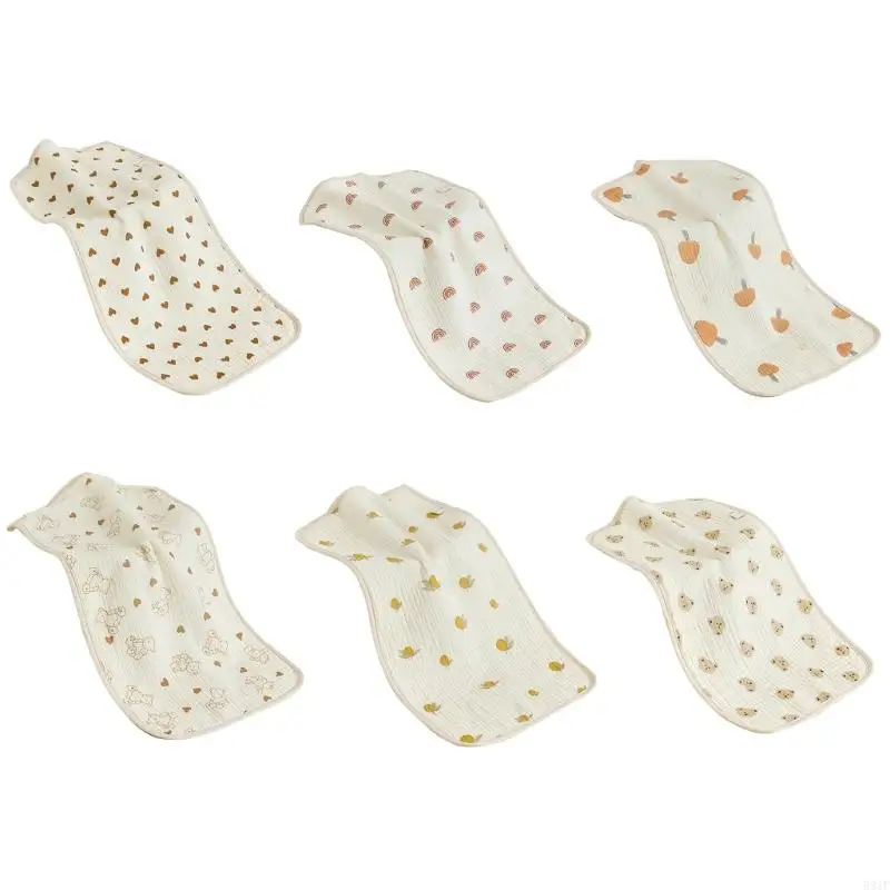 

581F Baby Facecloth Newborn Towel Sweat Absorb Cloth Cotton Rectangle Handkerchief