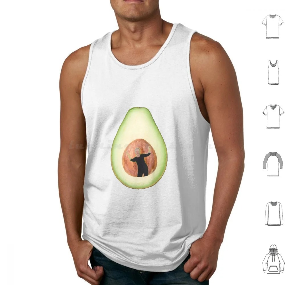 Avocado Lady Tank Tops Print Cotton Avocado Lsy Guacamole Vine Viral Funny Star Peel Jean Dr