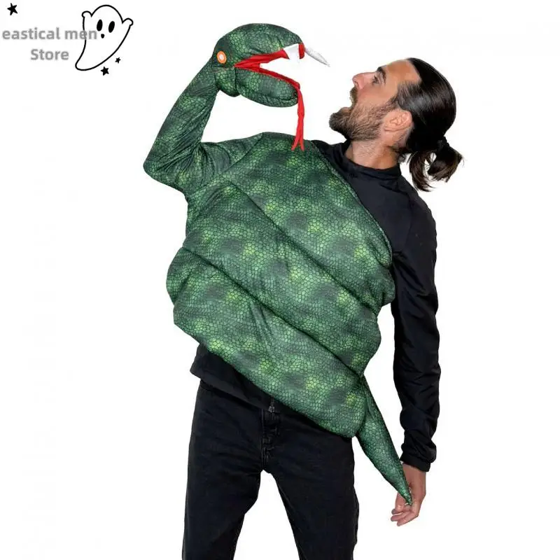 

Halloween Animal Performance Costumes Green Python Cosplay Costumes Men Carnival Party Cosplay Cobra Costumes Fancy Dress Up