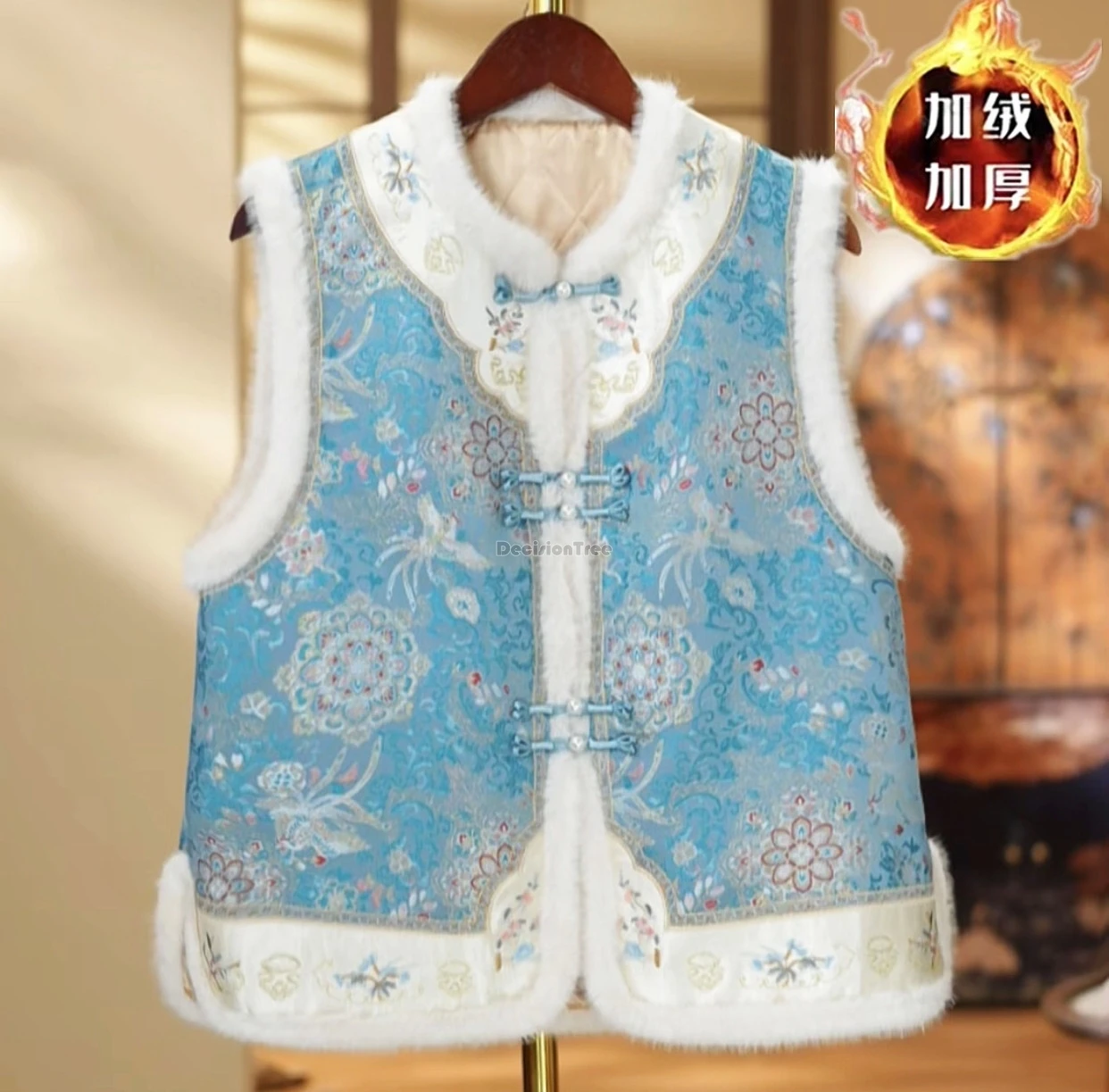 

Новинка 2025: Женский жилет в национальном китайском стиле, утолщенный, винтажный, с вышивкой, без рукавов, в стиле тан, с пуговицами, в стиле ретро, безрукавка, жилет-пальто