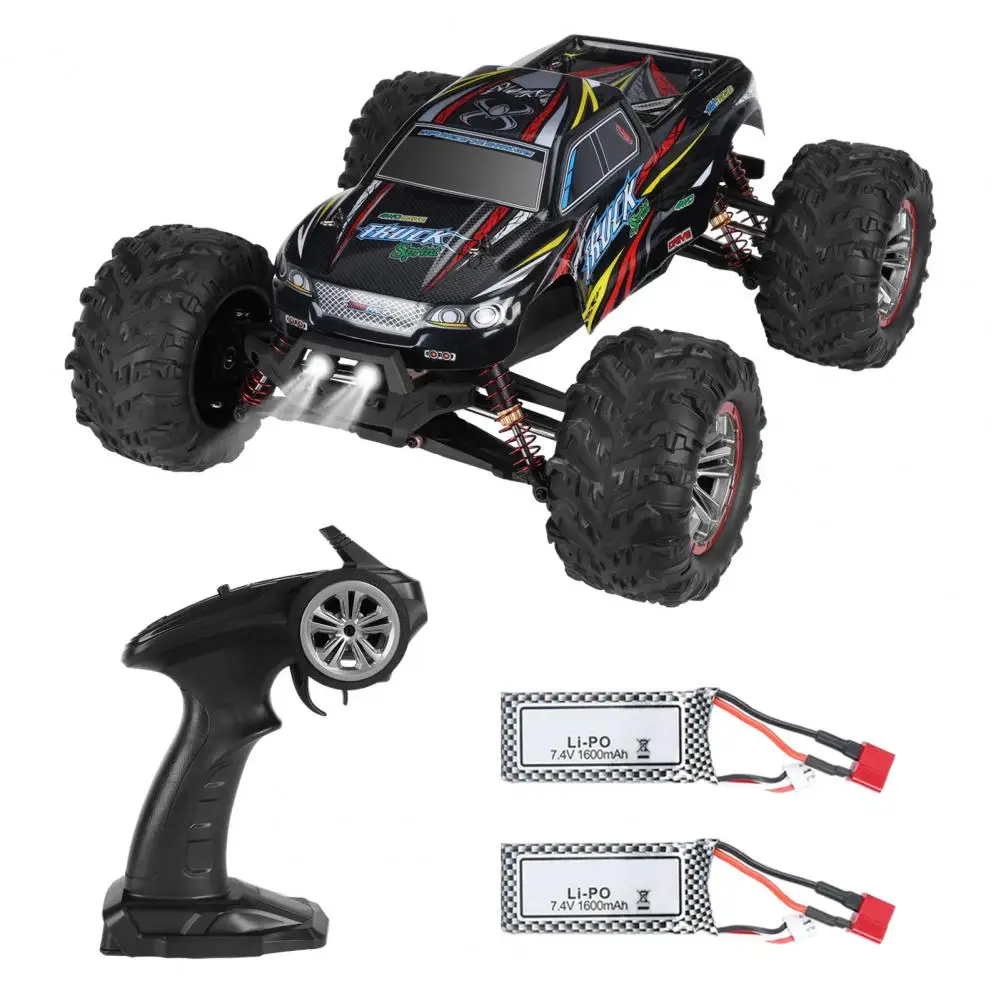 Coche RC con motor sin escobillas rápido a escala 1:10, camión RC resistente al agua IPX5 con velocidad máxima 50KMH, ruedas grandes, remo todoterreno de alta velocidad 2,4G