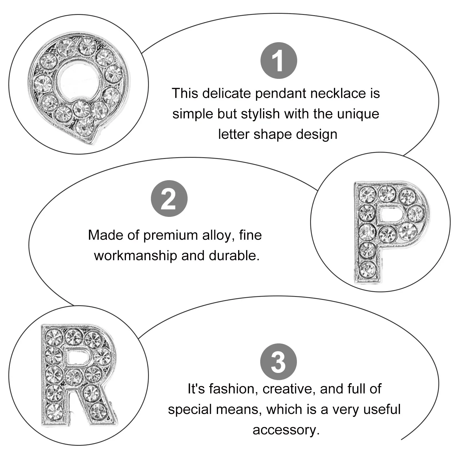 

26 Pcs Charms Alloy Bead Jewelry Beads Rhinestone Letter Earrings Pendant for Making