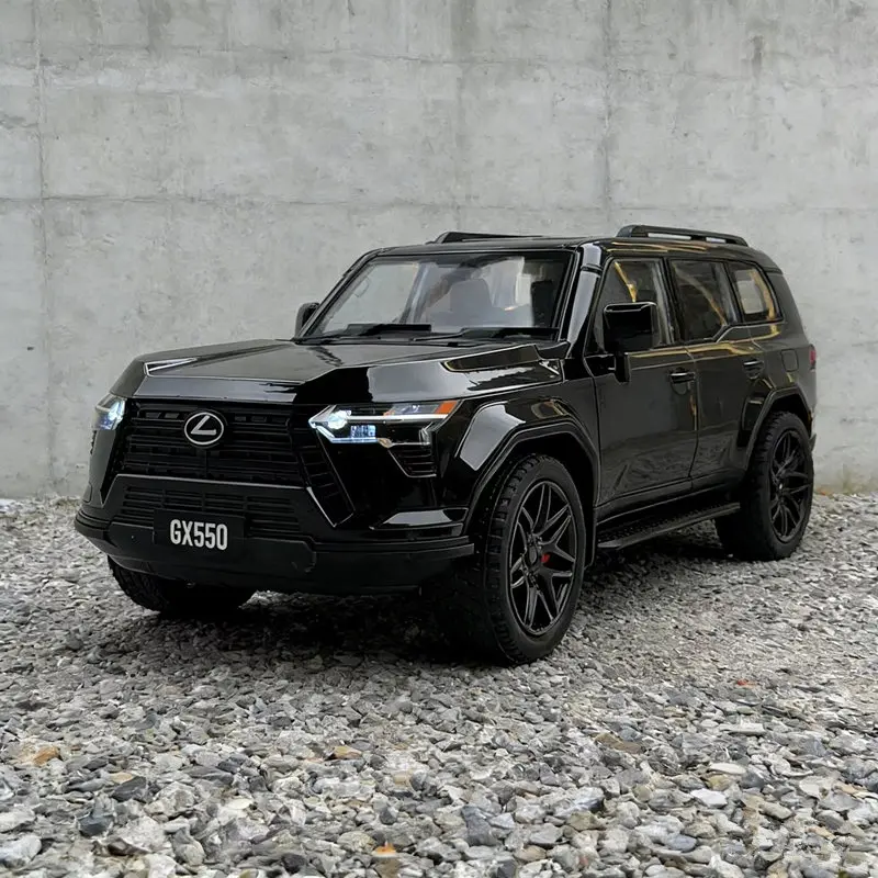 1:24 GX550 2026 SUV Luxus-Automodell aus Legierung, Druckguss-Metall-Spielzeug, Geländewagen-Modell mit Sound und Licht, Kinderspielzeug-Geschenk