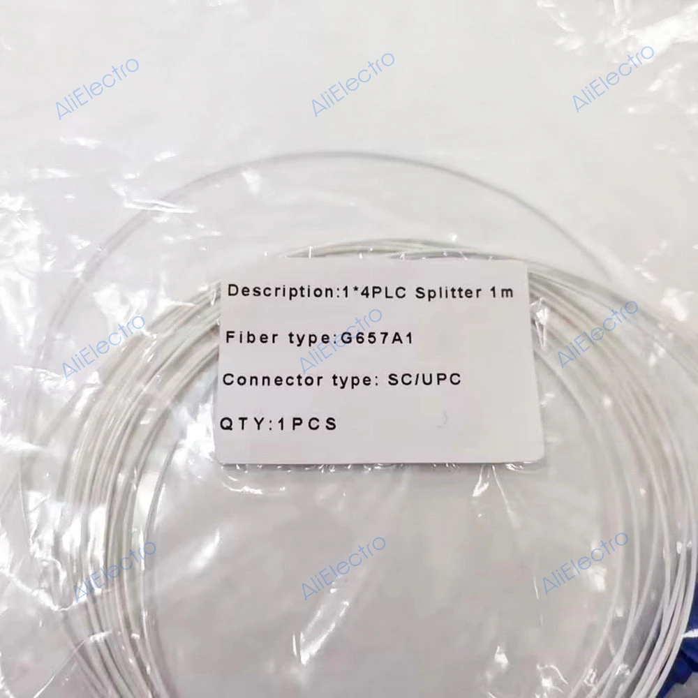 Imagem -06 - Tubo de Aço Fibra Óptica Plc Divisor 1x4 sc Upc Mini Blockless G657a1 0.9 mm 1m sc Upc Apc Conector 10 20 30 50 Peças Lote 0.9 mm