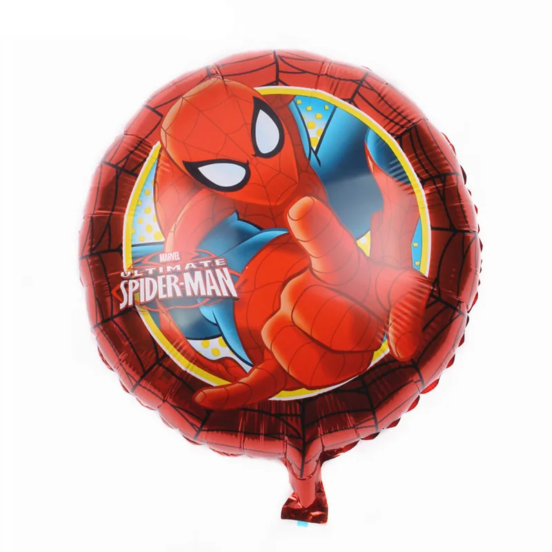 50pcs 18inch Spiderman Captain America Hulk Iron Man Foil Balloons The Avengers Balloons Birthday Party Decor Hero Toys