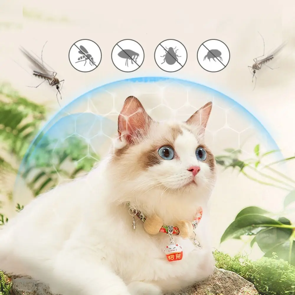 Natural Insect Repellent Camphor Wood Flea & Tick Collar Anti-mosquito Insect Prevention Cat Adjustable Reusable Pet Supplies