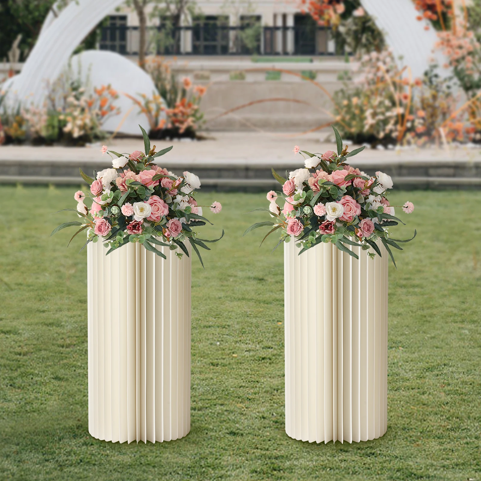 2 Pcs 60cm Tall Flower Stand Centerpiece Stands Display Rack for Weddings Party Decoration