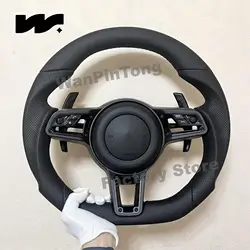 Customized steering wheel for Porsche Macan Cayenne Panamera Taycan 718 Cayman 991 992 911 Carrera GT2 GT3 GT4