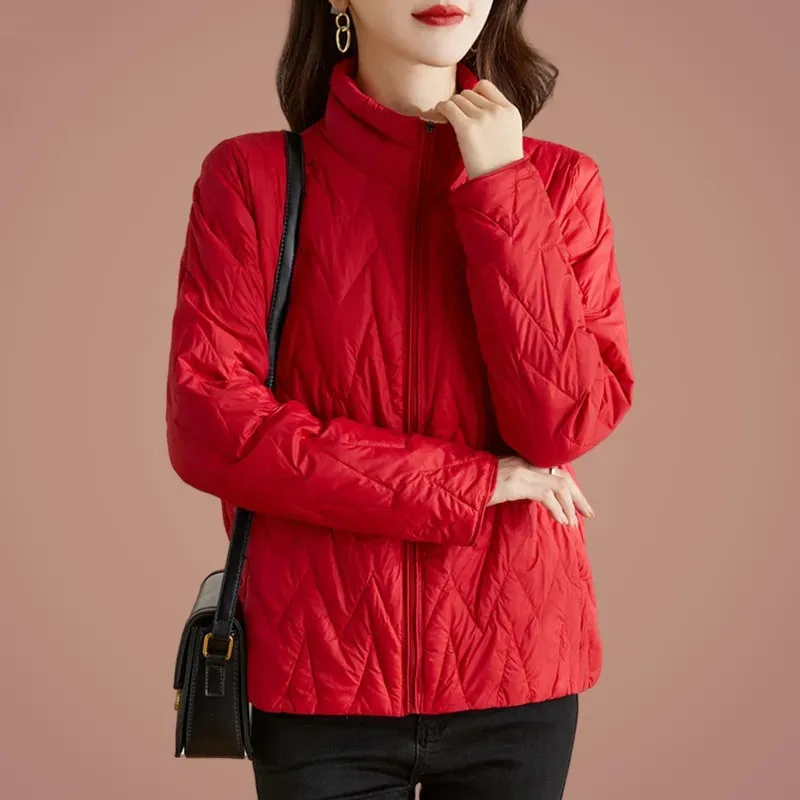 Korean Women Fashion Large Size 5XL Cotton Padded Top Lady Light Thin Down Cotton Jacket Winter Femme Loose Short Parkas Outwear