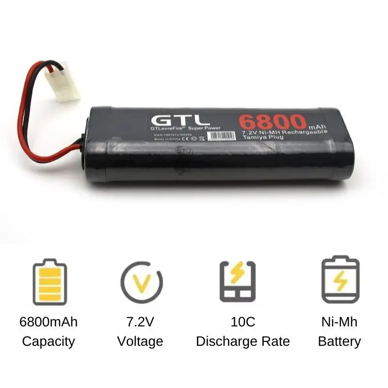 7.2VBattery 6800mah NiMH Replacement RC Battery for RC Toys Racing Cars Boat Aircraft 7.2v Ni-Mh Baterias with Tamiya Connector