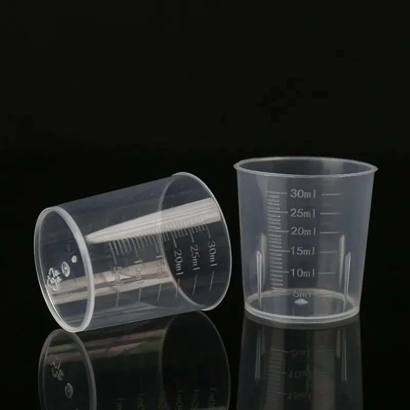 

Transparent Plastic Double-Scale Medicine Measuring Cup, Food Grade Separating Cups, DIY Cake Making Tools, 30ml, 1Pc