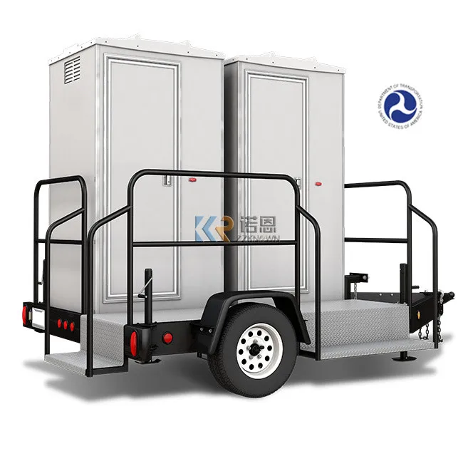 Baños de lujo, inodoros y ducha, remolque de baño al aire libre, baño portátil móvil, remolque de inodoro público
