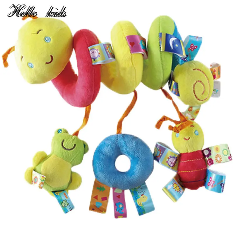 Baby Rattles Mobiles Educational Toys For Children Activity Spiral Crib Toddler Bed Bell Baby Playing Kids Stroller Hanging Doll