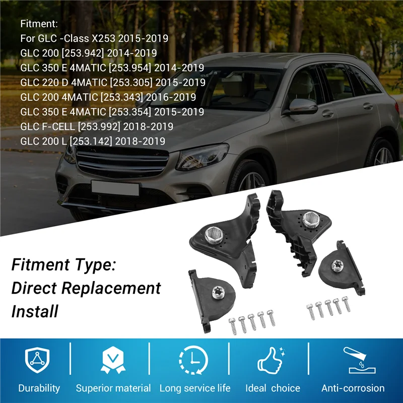 A80X-1 زوج L + R الجبهة العلوي إصلاح جبل RS قوس أطقم ل GLC-Class X253 2015-2019 A2538200114 2538200214 #2