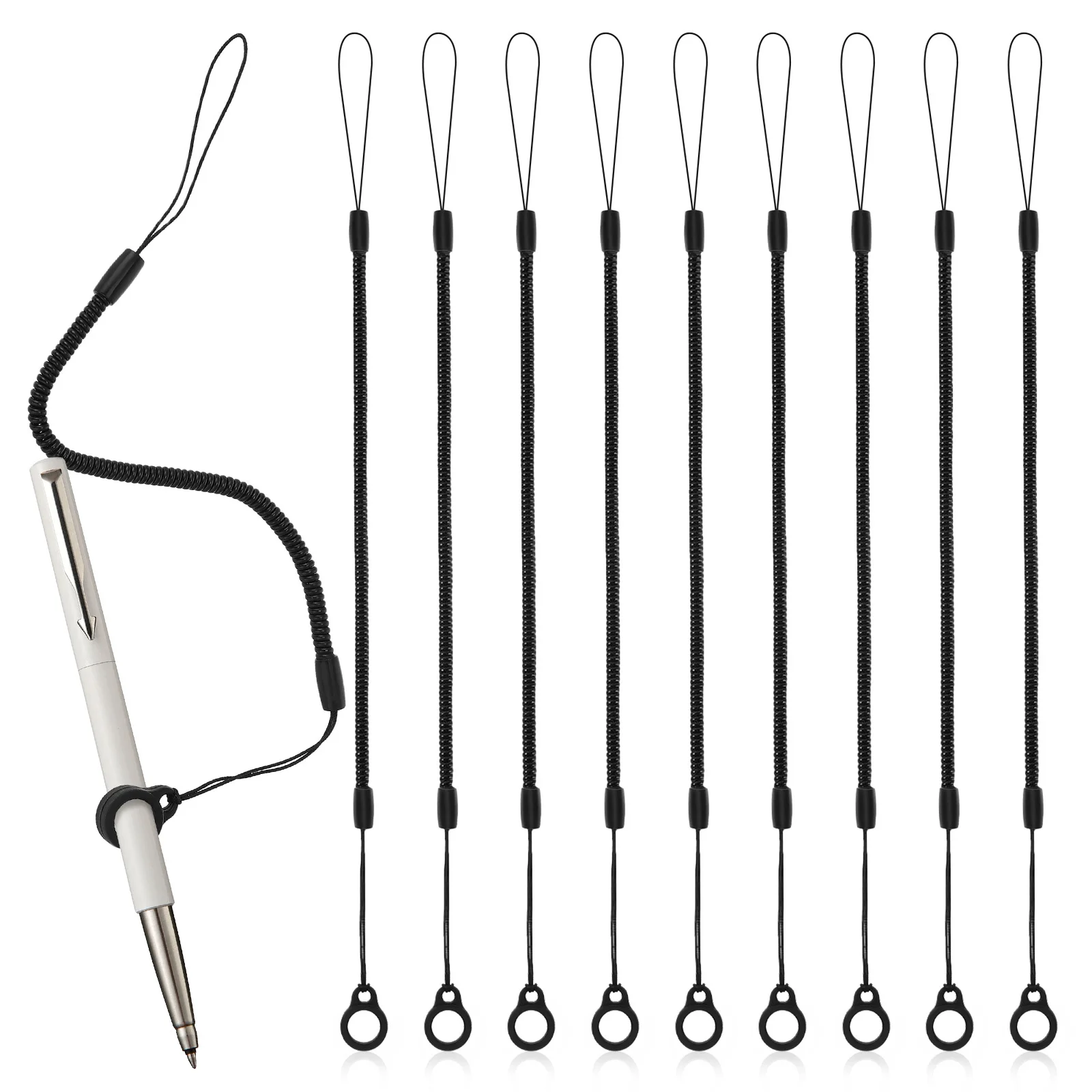 

10Pcs Stylus Pen Lanyard String Retractable Cord Anti Loss Rope Versatile Practical Use Pen Leash Retractable Cord