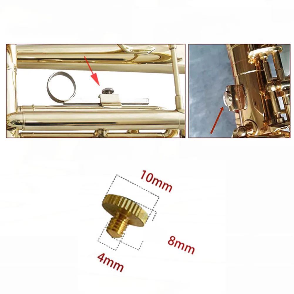 10*8*4mm Finger Ring Screws Finger Ring Screws 1pc Exquisite Craftsmanship Gold Perfect Fit Trumpet Finger Ring