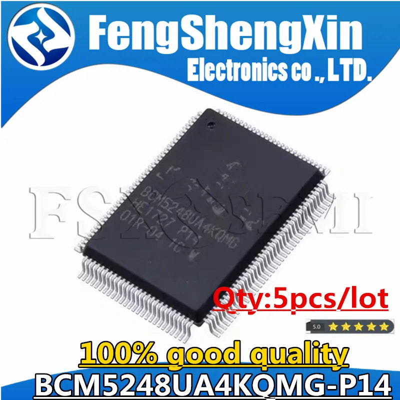 

5 шт./партия BCM5248UA4KQMG BCM5248UA4KQMG-P14 BCM5248UA4KQM QFP128 IC 2 гигабитный ETHERNET многослойный переключатель