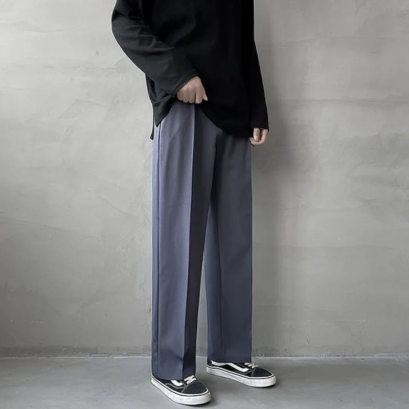 Summer 2024 Boyfriend New Patchwork Button Zipper Pocket Fashion Solid Color Draping Comfort Loose Casual Straight Leg Pants