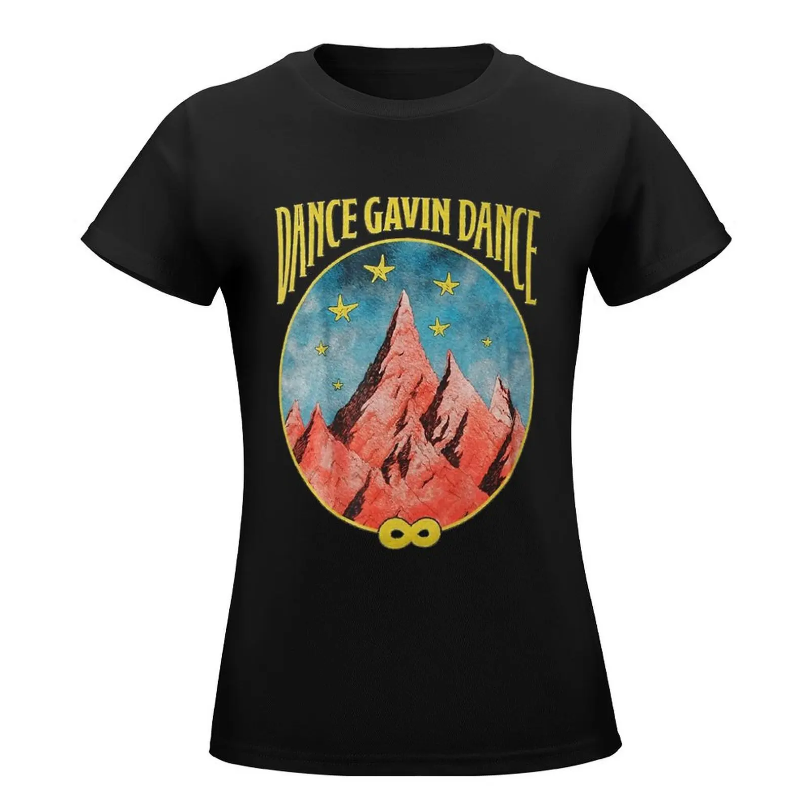 Dance Gavin Dance Mountain Stars T-Shirt summer top female hippie clothes Summer Women's clothing