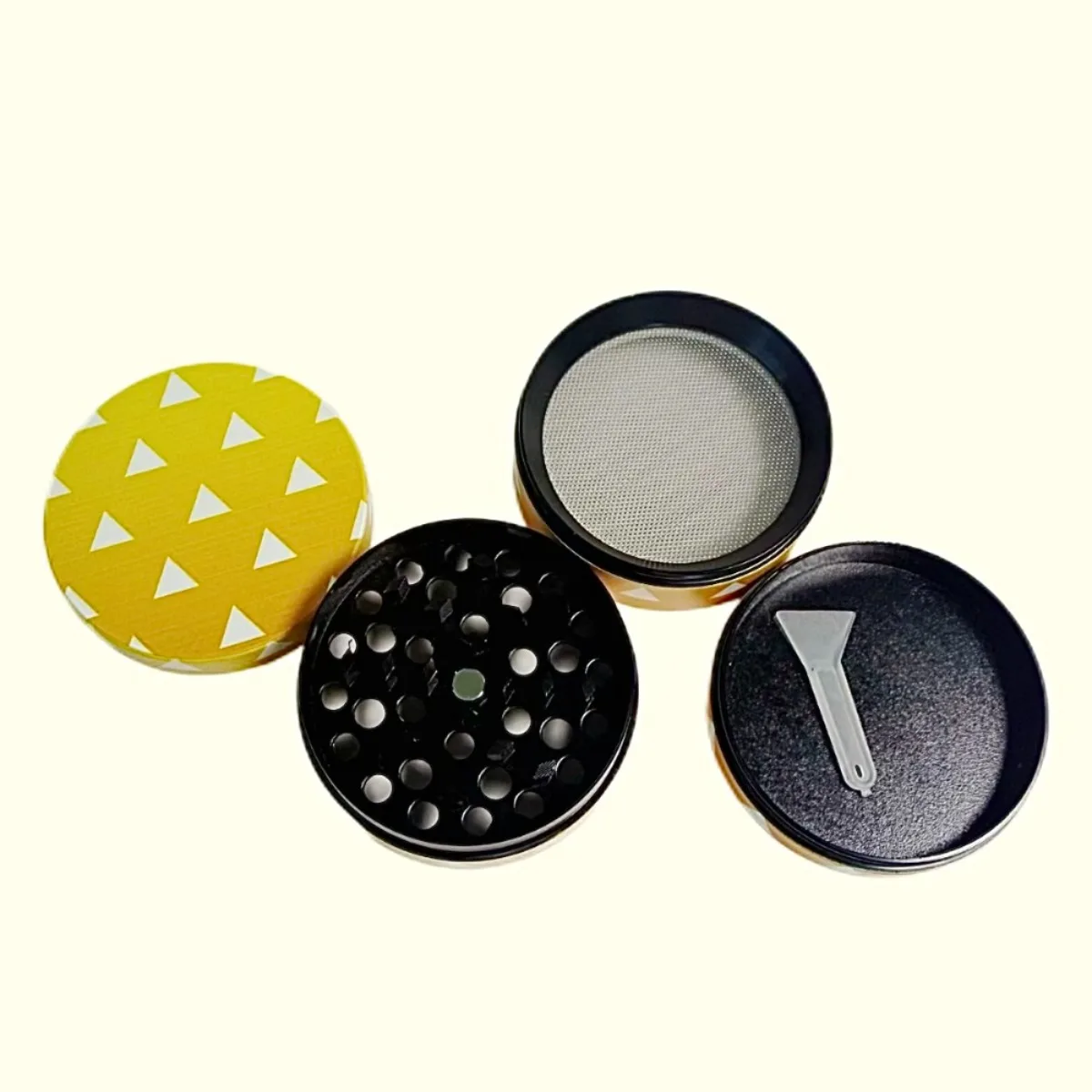 2inch 5cm Kimetsu no Yaiba Collaboration Zenitsu 4-Layer Zinc Alloy Metal Grinder  Manual Herb Tobacco Grinding Tool Gift - view 3
