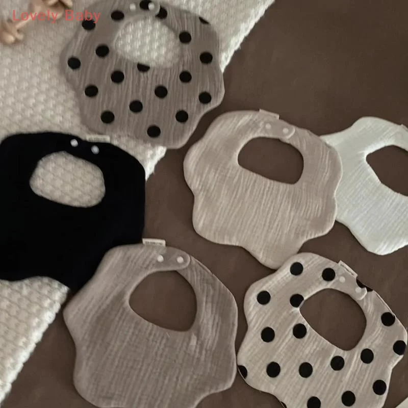 

【BBS】Мусульманский удобный нагрудник из чистого хлопка для мальчиков и девочек, однотонное кружевное полотенце для слюны, полотенце для слюны, детские товары