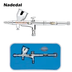 Nasedal NT-180 Dual-Action spray gun 9cc Gravity Feed Airbrush Kit Set for Art Craft Model Body Nail